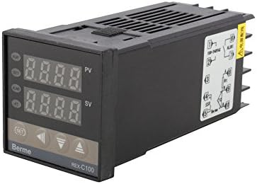 Miniatura 7 de Estink REX-C100 Controlador digital de temperatura con relé de estado sólido de 40 A, termopar K, AC100-240V