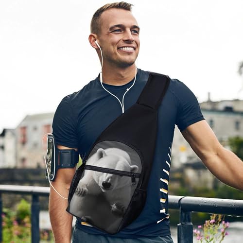 Mochila deportiva tipo bandolera blanco con dibujo animal miniatura 3