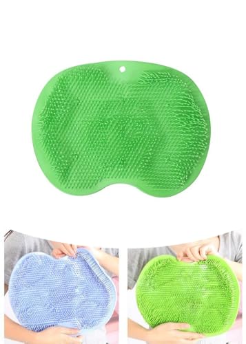 RQzaufania Brosse à Pieds Pour Douche, Tapis de Massage Nettoyant Pour Pieds Avec Aspiration Antidérapante, Nettoie, Exfolie, Masse Vos Pieds Sans Se Pencher (Vert) (Vert)