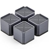 DEWEL Piedini antivibrazione lavatrice 4 pezzi - rialzati per mobili/letto/tavolo/divano - antiscivolo, riducono vibrazioni e rumore(7,2 cm, grigi)