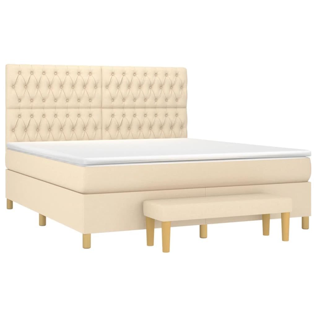 Tessuto Premium Giroletto Regolabile Rete 180x200 cm Crema