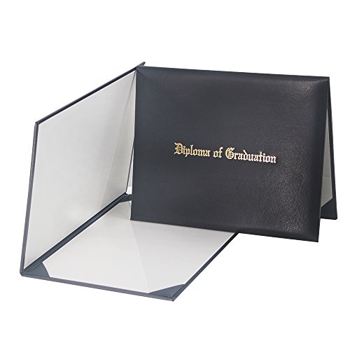 GraduationMall Imprinted Diploma Cover Black 8 1/2 x 11 inches