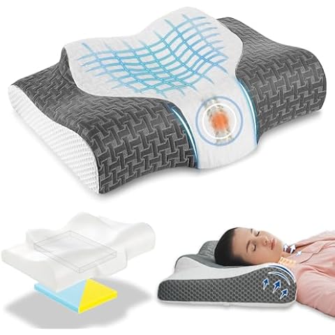 Elviros Adjustable Ergonomic Memory Foam Pillow Cover