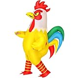 KOOY Inflatable Chicken Costume Adult, Inflatable Costumes For Adult, Inflatables Rooster Costume Women/Men for Fancy Funny Party, Full Body Blow Up Costumes, Cock Dress Chicken Onesie For Halloween