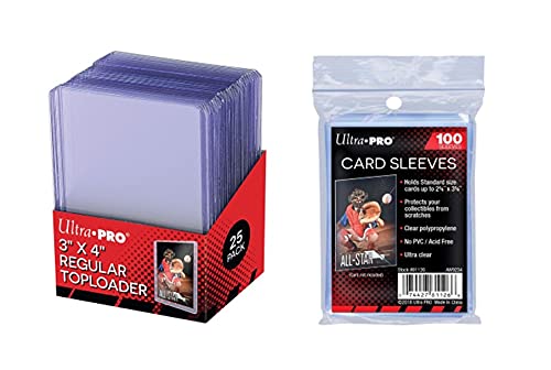 UltraPro Card Sleeves x100 and Top Loader Regular x25 Bundle Pack
