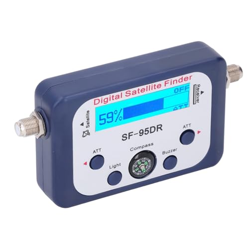 Digital Sat Finder Meter, Portable Satellite Signal Finder, LCD Display 950-2150MHz Backlit, for Satellite Observation, Broadcasting