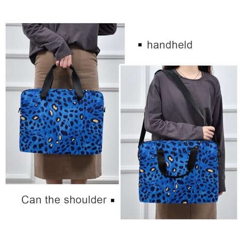 Funda maletín para laptop 15.6' azul diseño leopardo miniatura 2