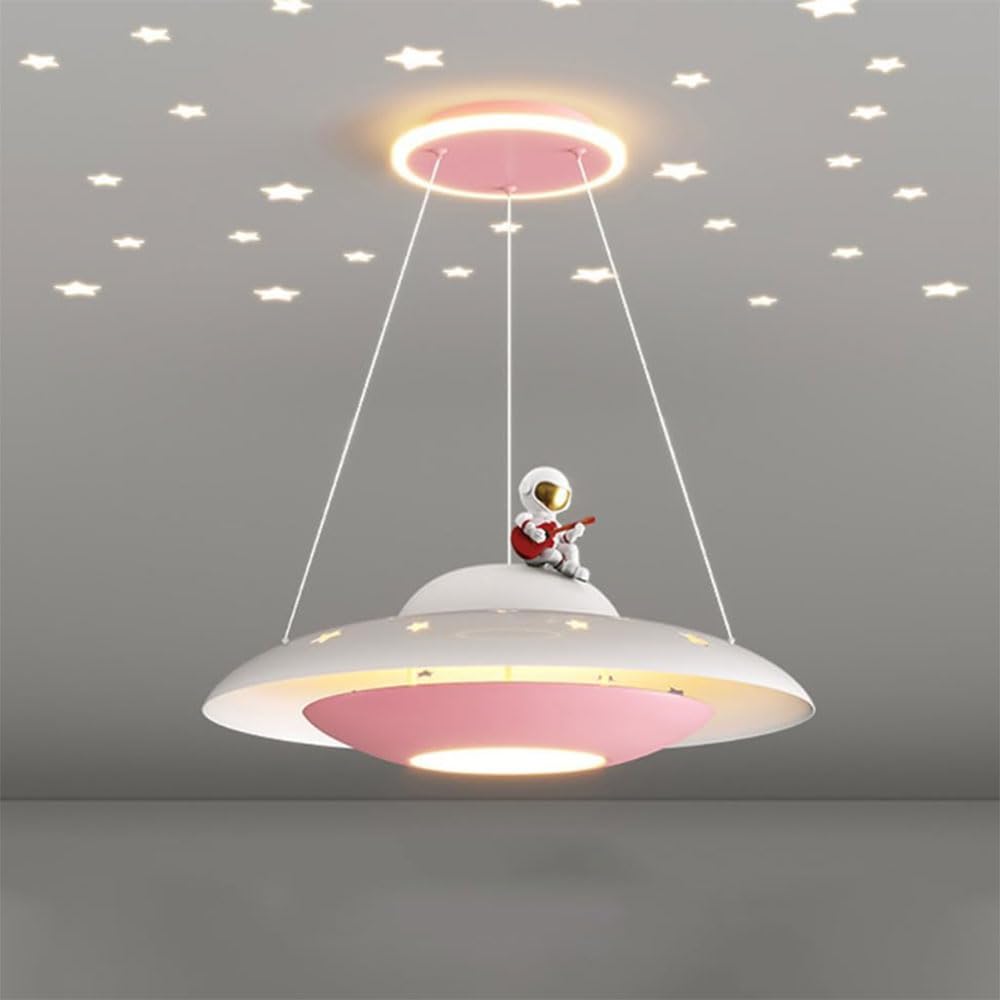 Suspension LED astronaute bleu plafonnier projecteur étoile pour chambre garçon