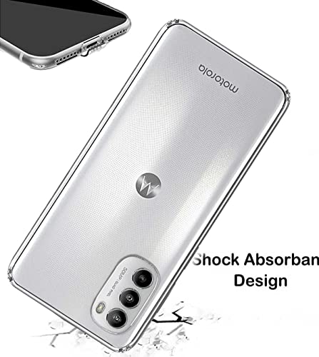 Image of Soft Silicone Flexible Transparent Back Cover Compatible with Motorola Moto G82 5G / G52