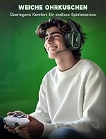 Gvyugke Kabelloses Gaming Headset für PS5/PS4/PC/Switch/Mac, 2,4GHz & Bluetooth 5.3 Wireless & 3.5mm Wired Kopfhörer mit Mikrofon, 7.1 Surround Sound, 70 Std. Akku, RGB-Beleuchtung – Ansicht 6