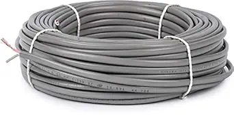 Smuf Flat 2 Core Copper 1.5 sq/mm Grey 30 m Wire (Grey, White)