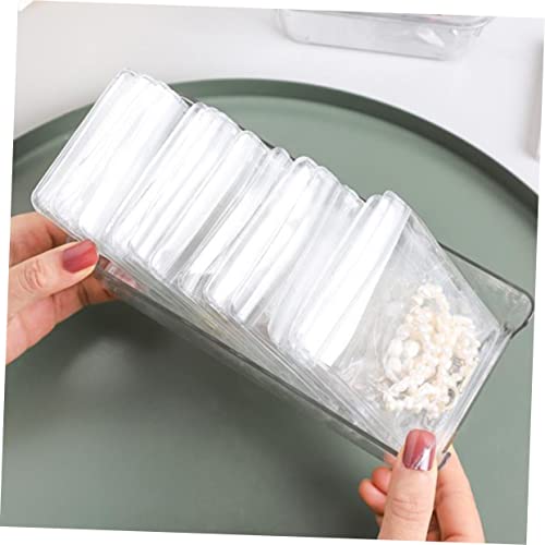 SEWACC 80 Pçs Bolsa De Armazenamento De Fotos Zip Lock Organizador De Joias De Plástico Chaveiro Ane