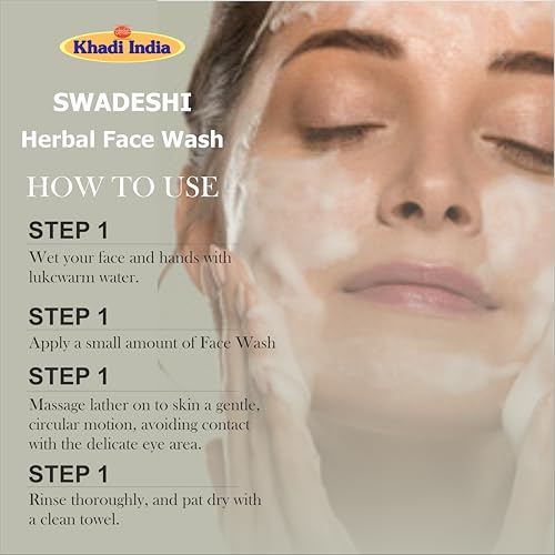 Image of Khadi Natural 100% Herbal Tea Tree Face Wash - Anti-Acne & Oil Control Cleanser for Clear, Fresh Skin, Fights Bacteria & Breakouts, Sulfate & Paraben Free - 420ml