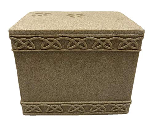 AngelStar Comfy Hour 5-Inch Pet Urn for Dog, Dark Brown, Porcelain - Thumbnail 3
