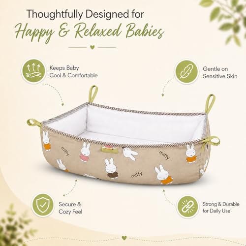 Image of Traditional Baby Khoyu /Cotton Cradle Cloth for Ghodiyu /Jhula /Palna with Astar Double Layer Support | Cloth for Cradle Stand Use Rabbit Print (Brown)