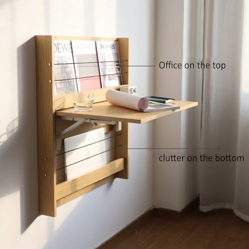 Bureau mural pliable gain de place pour optimiser les petits studios et cuisines