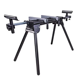 Evolution Power Tools Support Universel Pour Scie À Onglet – Pieds Repliables, Bras De Support Extensibles, Convient À La Plupart Des Marques, Supporte 150 Kg Et Une Longueur De 3 m – EVOMS1