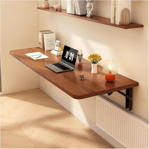 Bureau mural flottant pliable en bois pour ordinateur et gain de place optimal