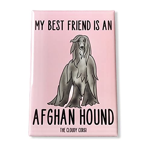 Afghan Hound Dog Magnet Handmade Pet Portrait Gifts and Decor