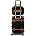 World Traveler Gatsby Vintage Style 2-Piece Hardside Carry-On Retro Train Case Spinner Luggage Set - Black