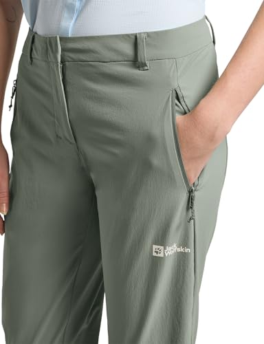 Jack Wolfskin Damen Hikeout Pants Wanderhose, Slate Green, 38 EU
