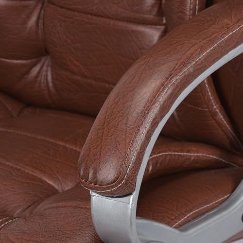 Image of GOYALSON Doctor Ortho Lumbar Support Spine Care High Back Office Executive Boss Black Revolving Chair | Made in India (Rolex Tan)