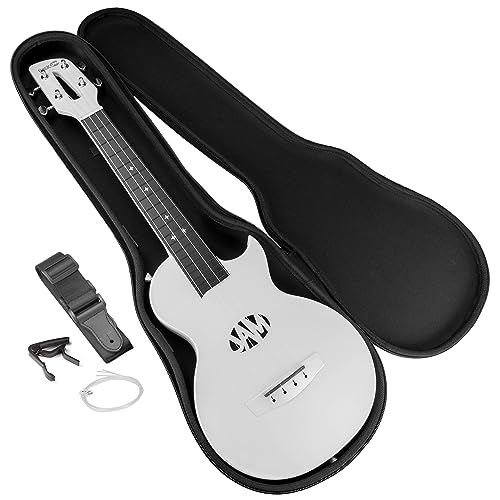 RockJam Carbon Fibre Ukulele - White