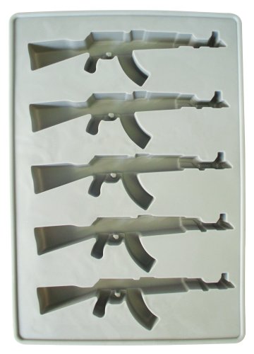 AK-47 Gun Ice Cube Tray - Funny Firearms Dad Military White Elephant Novelty Gag Gift