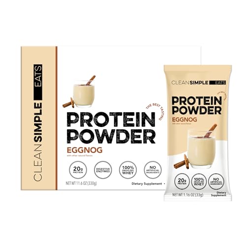Image of Clean Simple Eats Whey Isolate Protein Powder, Eggnog, 10 Servings