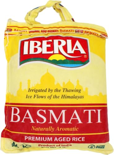 Image of Iberia Premium Aged Indian Basmati Rice, 4 Pounds (Pack of 5)