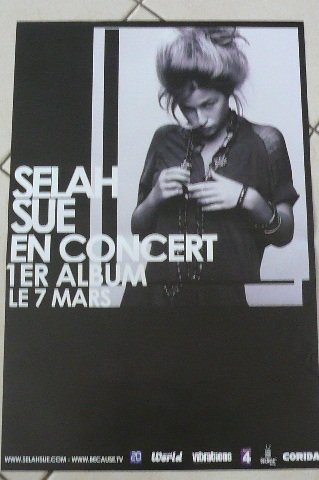 Affiche Selah Sue poster 40x60 cm pour remplacer vos posters bas de gamme