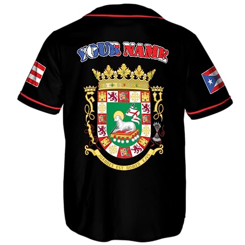 ThuhaTree Store Personalized Name Puerto Rico Puerto Rico Pride AOP Baseball Jersey Unisex XS-5XL, Puerto Rico Flag Shirt miniatura 4
