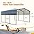HOMMOW 10'x15' Heavy Duty Carport, Multi-Purpose Shade with Galvanized Steel Roof, Upgraded Extra Large Metal Garage for Car, Boats and Tractors, Car Shelter and Shade