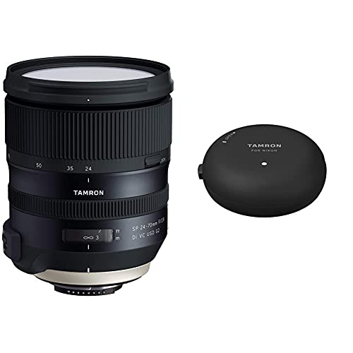 Tamron T81066Objetivo para cámara Nikon (SP 24-70mm, Apertura F 2.8 Di, Rendimiento de estabilización VC USD G2 A032) + Tap-in ConsoleTapa para Objetivos de Nikon