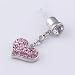 niceeshop(TM) Universal 3.5mm Pink Crystal Heart Dangle Anti Dust Earphone Jack Plug Stopper for IPhone4,4s,5,iPod,iPad,HTC,Samsung