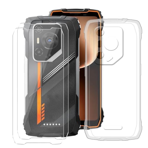 Coque Blackview Oscal Pilot 3 avec 2 verres trempés, housse silicone transparente