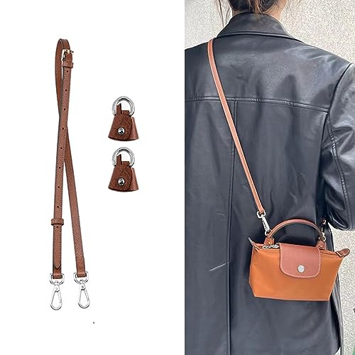 Jiesinlov Leather Bag Shoulder Strap Replacement Crossbody Adjustable Conversion Kit Fit for Mini Pouch