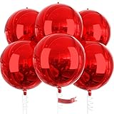 CÓMO HACERLO REDONDO: Habrá un pliegue cuando los globos 4D estén llenos solo al 80 %. Cuando el pliegue se vuelva visible, continúe inflando LENTAMENTE y deje de inflar cuando se vuelva redondo y lleno. Por favor, NO llene en exceso los globos. Estos globos se pueden llenar con aire y helio, pero solo flotan cuando se llenan con HELIO
