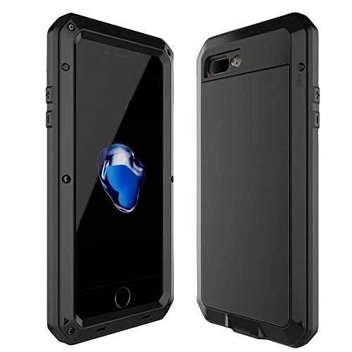 Iphone Se 2022/2020 Case,Tempered Glass Luxury Aluminum Alloy Protective Metal Extreme Shockproof Military Bumper Heavy Duty Cover Shell Case Skin Protector For Apple Iphone Se 2022/2020 /8/7 (Black) #TOP1