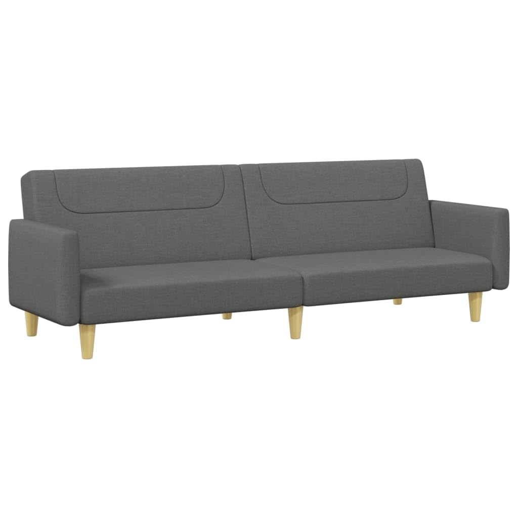 Homgoday Sofá Cama de 2 plazas con Taburete Tela Gris Oscuro, Sillones de Televisión, Sofás de Descanso Relax, Sofas De Salon, Hogar Sofa Muebles，Asientos Tapizados para Salón Tipo1