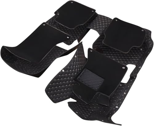 Image of 7D Car Foot Mat for Sierra EV | Black Silver | Premium Leatherette | Imparts Luxurious & Elegant Look | 100% Waterproof and Dust Proof | Custom Fitted Car Floor Tray Mat