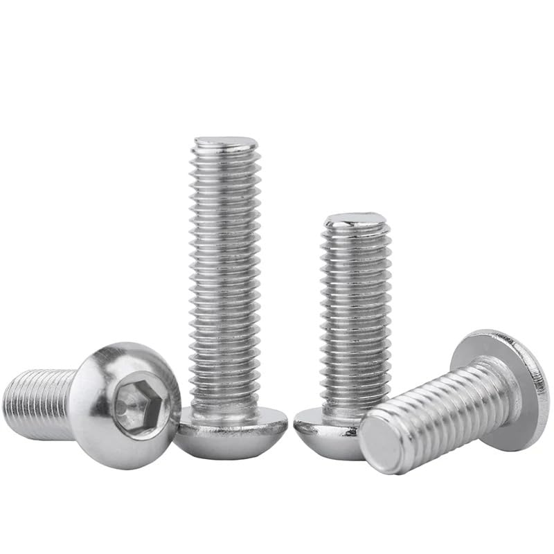 Bulloni e viti in acciaio inossidabile 304, Viti a testa bombata con esagono incassato in acciaio inossidabile 304 M4-M16(M8 x 1.25 x 16mm Hole 4.2mm)