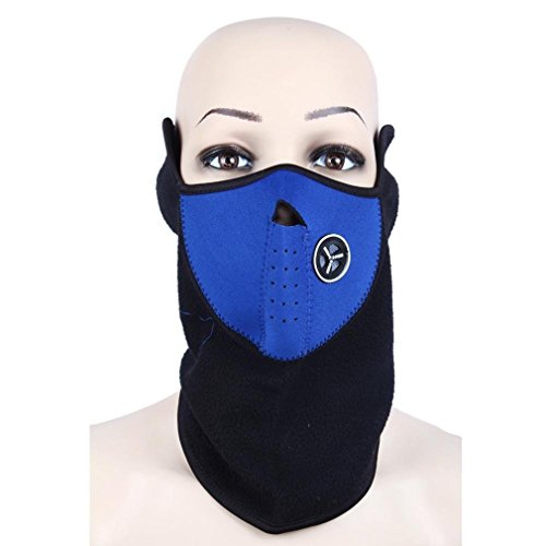 Neoprene Bicycle Motorcycle Snowboard Ski Cycling Half Face Mask with a Cutout for Nose Breathing Neck Warmer Outdoor Sports Mask for Adults Men Women by TheBigThumb