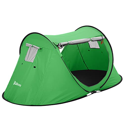Ubon 2 Person Easy Pop Up Tent One Step Setup Durable Camping Tent Water Resistance Quick Opening Instant Tent Lightweight Popup Tent for Outdoor Camping and Hiking - Green