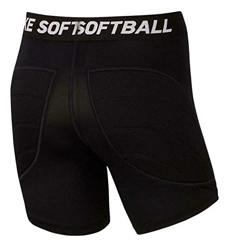 Nike Girl's Dri-Fit Softball Slider Compression Shorts (Black, Medium)