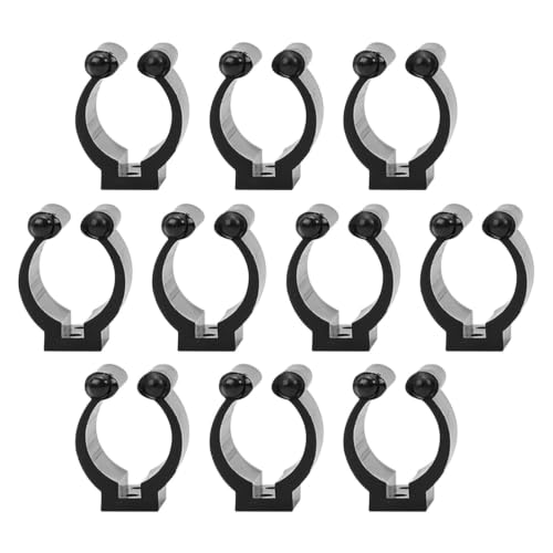 Mipcase 40pcs Wall Mounted Billiard Cue Holder Clamp with Dual Holes, Black