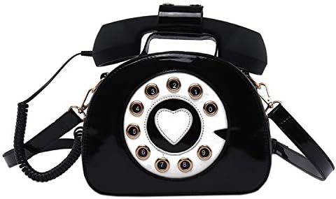 Oweisong Women Telephone Shaped Handbag and Purses Retro Phone Top-Handle Shoulder Bags Crossbody Totes