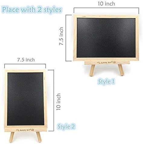 Chalkboard Sign, Double Sided Use Chalkboard and White Board with Chalk Eraser, 3 Chalk Sticks, One Chalk Marker and 2 Magnets, Mini Message Board with Sturdy Tripod by Fezep