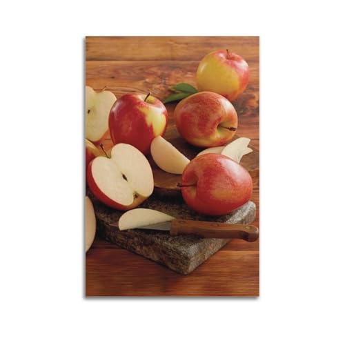 Poster fruits sur planche ZHOUKEG 60x90cm pour habiller un mur vide avec élégance