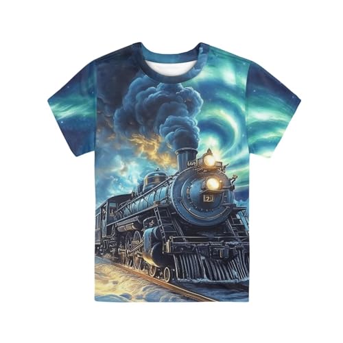 Image of WELLFLYHOM Kids Tshirts Girls Boys Short Sleeve Crewneck Tees Shirts Casual Sport Pullover Tops Size 3-16 Years